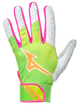 Mizuno MVP Adult Batting Glove - New - Green/Pink