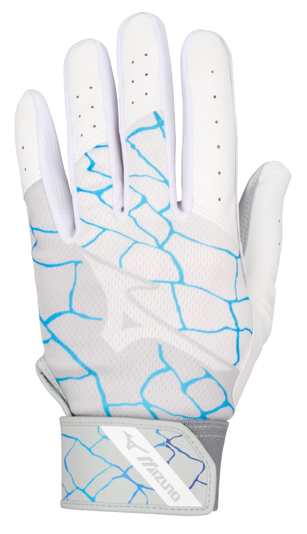 Mizuno MVP Youth Batting Glove - White/Blue