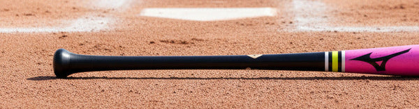 Close-up of the handle on the Mizuno Pro Batch MZM 271 Maple Wood Baseball Bat