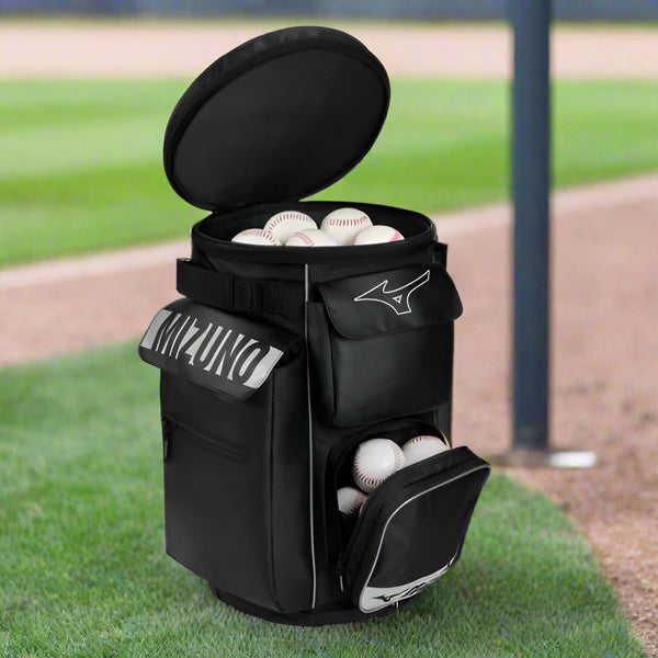 Mizuno Coach's Bucket Elite with the compartments open
