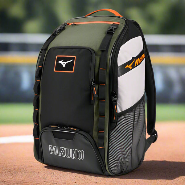 Mizuno Organizer 26 Backpack - Olive Drab/Cloud Cream