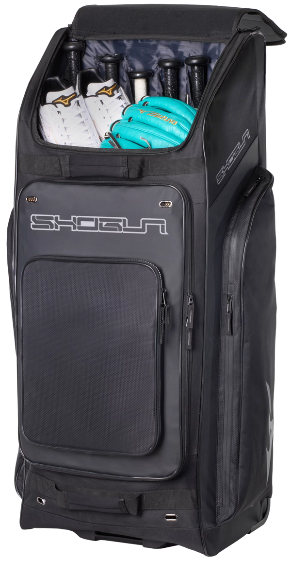 View of the upper compartment on the Mizuno Shogun Wheeled Bag
