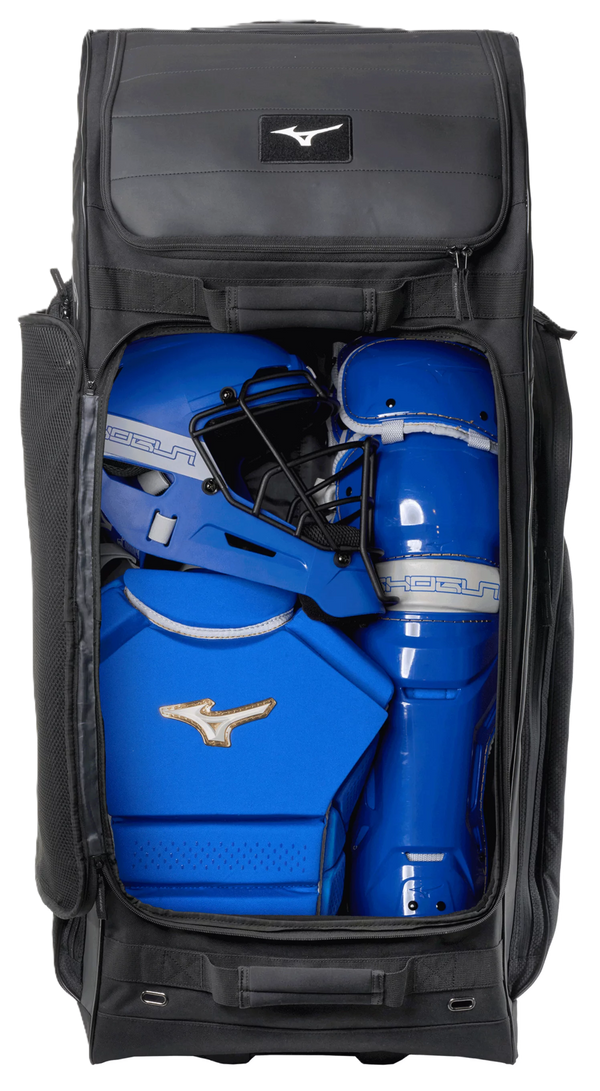 View of the main compartment on the Mizuno Shogun Wheeled Bag
