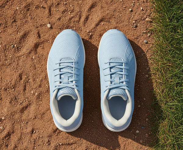 Top view of the Under Armour Girls Glyde Sola RM Jr. Fastpitch Molded Cleat - Columbia