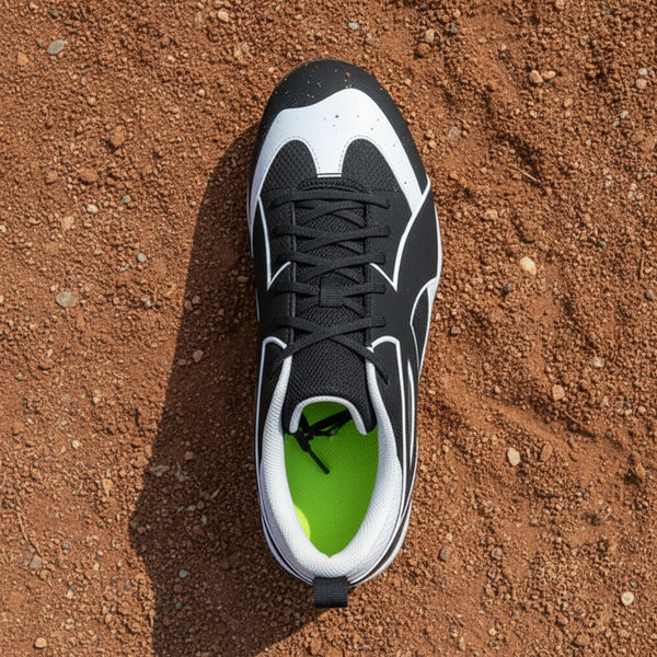 Top view of the Under Armour Leadoff Icon Low RM Jr. Youth Molded Cleat - Black