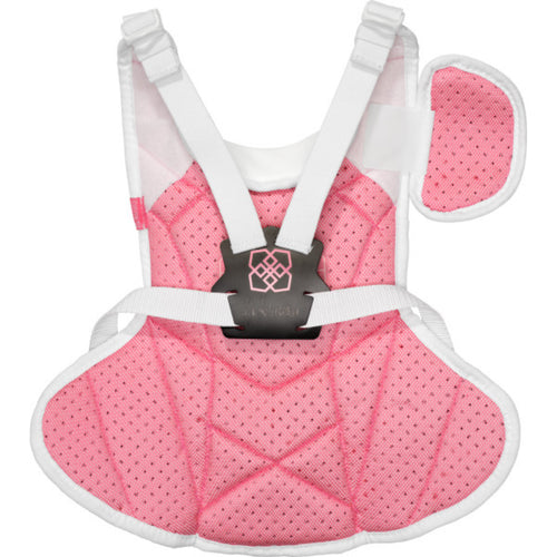 Rear view of the chest protector with the Easton Jen Schro My Very First™ Youth Fastpitch Catchers Set