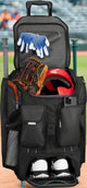 View of the main compartment on the Easton 5 Tool Phenom Wheeled Bag