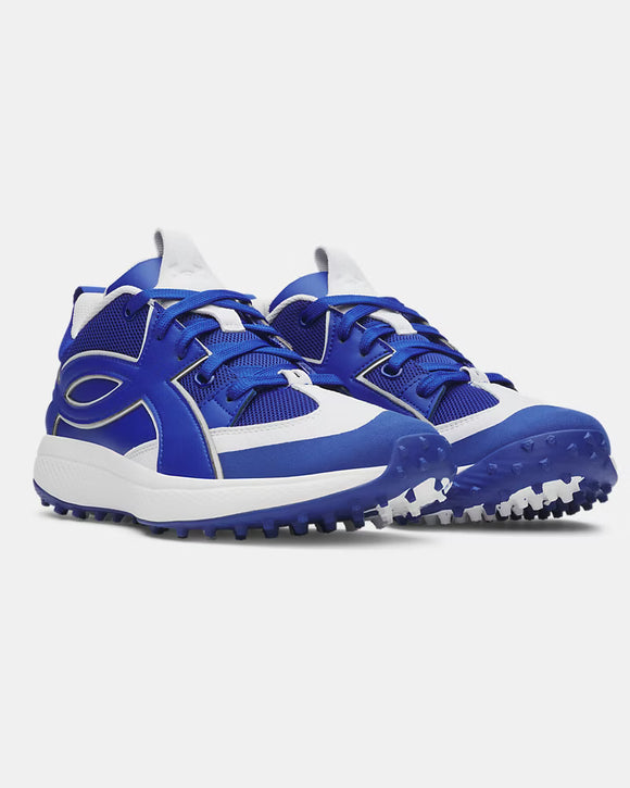 Under Armour Men's Yard Icon Turf Baseball Shoe - Royal/White