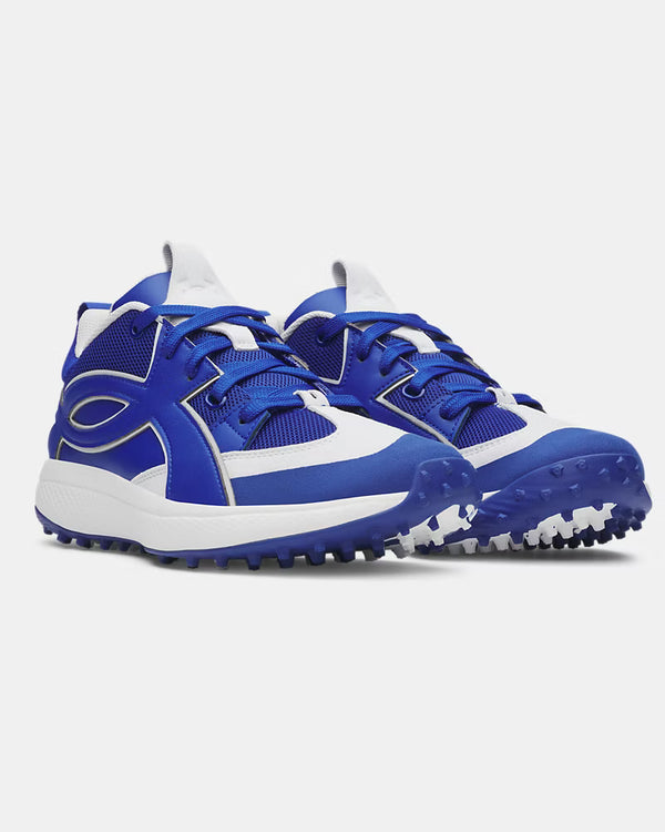 Under Armour Men's Yard Icon Turf Baseball Shoe - Royal/White