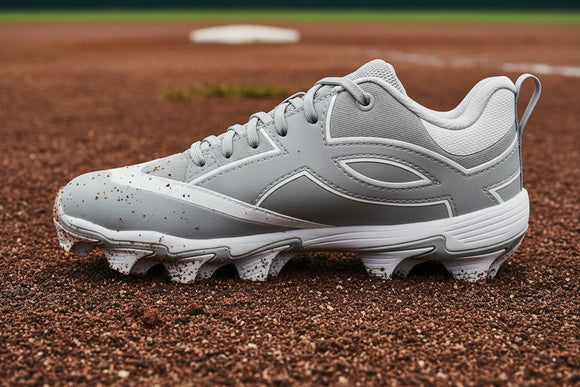 Under Armour Leadoff Icon Low RM Jr. Youth Molded Cleat - Gray
