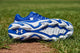 View of the sole of the Under Armour Leadoff Icon Low RM Jr. Youth Molded Cleat - Royal