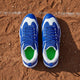 Top view of the Under Armour Leadoff Icon Low RM Jr. Youth Molded Cleat - Royal