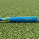 Close-up of the barrel of the Victus Pro Reserve Julio Rodriguez JROD JR Maple Wood Youth Baseball Bat - Flat Red/Flat Columbia