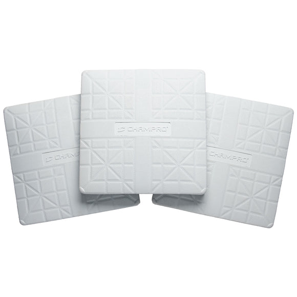 Set of 3 white molded bases 15"x15"x3"