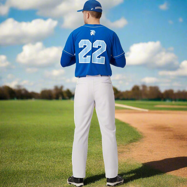 Rear view of a player modeling the Champro Men's Triple Crown 2.0 Open-Bottom Baseball Pants