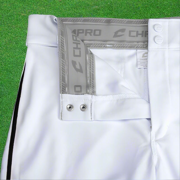 Close-up of the waistband on the Champro Triple Crown 2.0 Knicker Baseball Pants w/ Braid