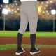 Rear view of the Champro Men's Triple Crown 2.0 Knicker Baseball Pants - Grey