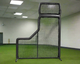 Bullet L-Screen with Overhead Protector (7' x 7') - Black
