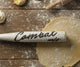 Close-up of the barrel of the 2026 Combat MFG Cookie Jar "Cookies & Cream" Spec-H1 Hybrid -3 BBCOR Baseball Bat
