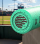Close-up of the end cap on the 2026 Combat MFG Cookie Jar Mint Chip Spec-A1 -3 BBCOR Baseball Bat