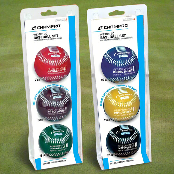Basic and Advanced Champro Weighted Training Baseballs Sets