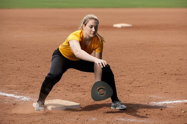 Softball player practicing with the Champro Turn-2-Trainer Training Glove