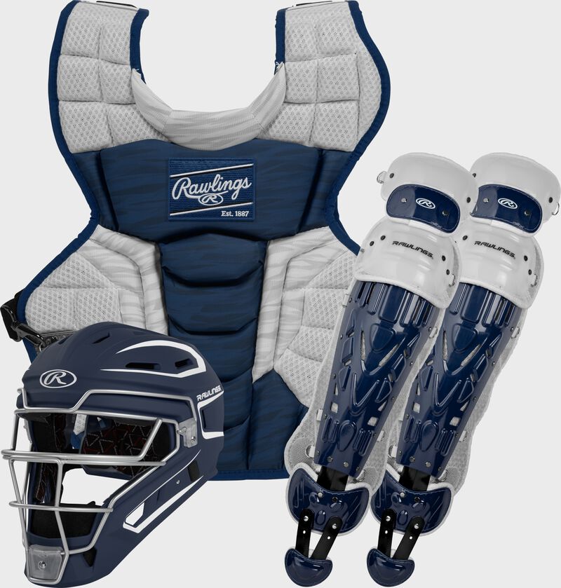 Rawlings Adult Velo 2.0 Catcher&s Set White/Silver