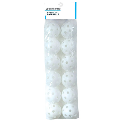 Champro Poly Molded Training Whiffle Baseballs