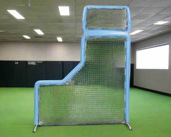 Bullet L-Screen with Overhead Protector (7' x 7') - Columbia