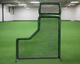Bullet L-Screen with Overhead Protector (7' x 7') - Dark Green