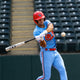 Player swinging the 2025 Easton Split™ -3 BBCOR Baseball Bat