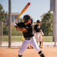 A young player at the plate using a 2025 Easton Hype Fire® USSSA Baseball Bat