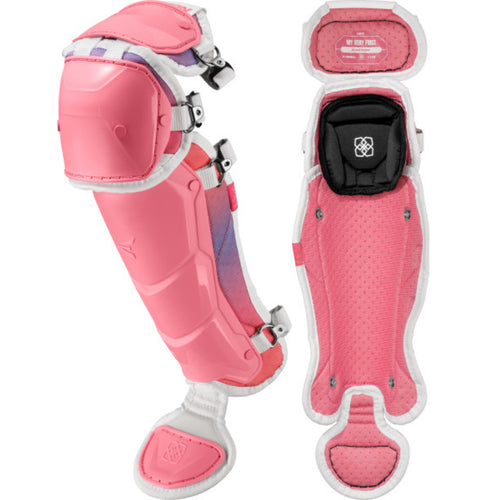 Shin guards with the Easton Jen Schro My Very First™ Youth Fastpitch Catchers Set