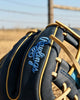Close-up of the logo on the Rawlings Heart of the Hide February 2026 "Gold Glove Club" 11.5" Baseball Glove