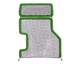 Bullet Combo L-Screen with Overhead Protector (7' x 7') - Green