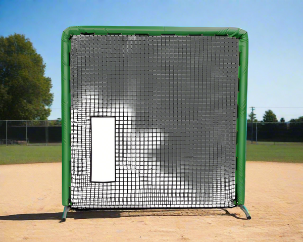 Bullet Fastpitch Softball Screen (7' x 7') - Green, front view
