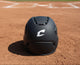 Back view of the Champro HXE Fastpitch Matte Batting Helmet - Black