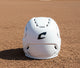 Back view of the Champro HXE Fastpitch Matte Batting Helmet - White