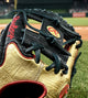Close-up of the web on the Rawlings Heart of the Hide June 2026 "Gold Glove Club" 11.5" Baseball Glove