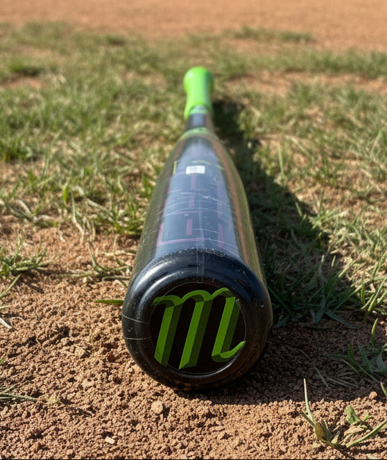 Close-up of the end cap on the 2027 Marucci CATX RCKLESS Gen 2 Composite -5 Senior League USSSA Big Barrel Baseball Bat