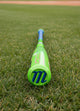 Close-up of the end cap on the 2027 Marucci CATX RCKLESS Gen 2 Composite -10 Senior League USA Baseball Bat