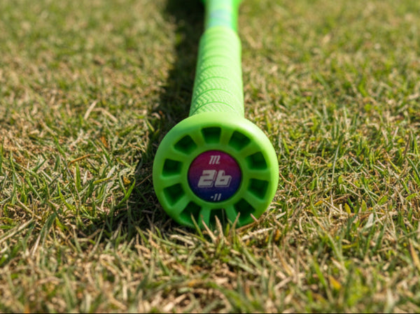 Close-up of the knob on the 2027 Marucci CATX RCKLESS Gen 2 -11 Senior League USA Baseball Bat