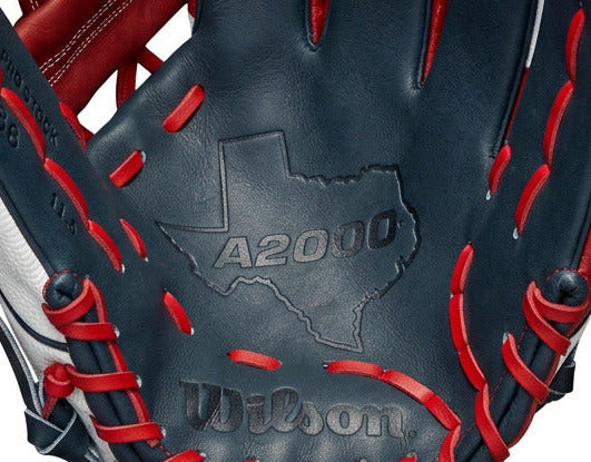 Close-up of the inside of the Wilson 2027 A2000® Special Edition Texas 1786SS 11.5" Baseball Glove