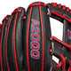 Close-up of the logo on the Wilson A2000 Cristopher Sánchez GM CS61 12" Baseball Glove - GOTM November 2026