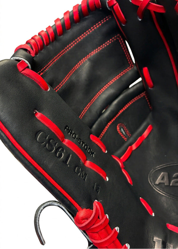 Close-up of the inside of the Wilson A2000 Cristopher Sánchez GM CS61 12" Baseball Glove - GOTM November 2026