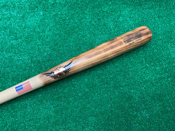Specs imbedded in the barrel of the MPowered Hard 2 The Core™ Maple Wood Bat - Model M^P-001