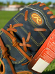 Close-up of the web on the Rawlings Pro Label Denim Heart of the Hide 11.75" PRO205W-9D Baseball Glove