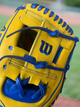 Close-up of the web on the Wilson A2000 11.5" 1786 Western Collection Exclusive Baseball Glove