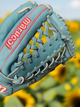 Close-up of the web on the Marucci Nightshift Series Lorenz Fastpitch and Baseball Glove