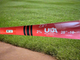 Close-up of the certification stamp on the Victus Vibe Crayon USA -10 Baseball Bat